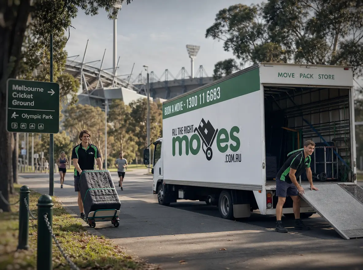 All The Right Moves team loading a moving truck in Melbourne